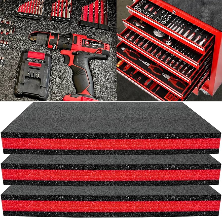 Kaizen Foam Sheet 24"x48"  Red/Black