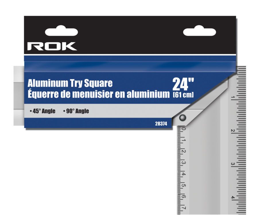 ROK, 28374 Aluminum Try Square 24''