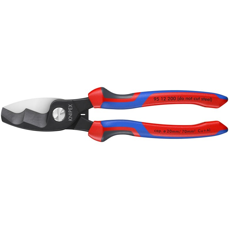 Knipex, 95 12 200 SBA  8" Cable Shears-Twin Cutting Edges