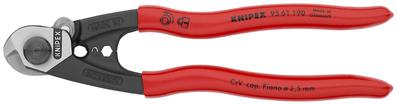 Knipex,  95 61 190 SBA 7 1/2''  Wire Rope Cutters