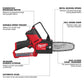Milwaukee, 2527-20 M12 FUEL 12 Volt Lithium-Ion Brushless Cordless HATCHET 6 in. Pruning Saw (Tool-Only)