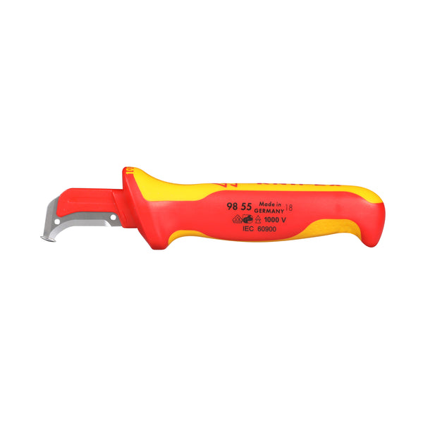 Knipex, 98 55 1,000V Insulated Dismantling Knife With Guide Shoe