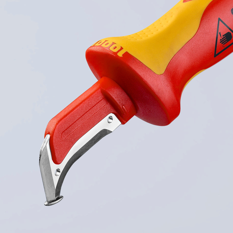 Knipex, 98 55 Couteau de démontage isolé 1 000 V avec sabot de guidage