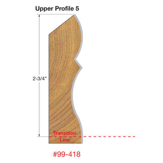 Freud, 99-418 Wide Crown Molding System (Upper Profile) 1/2'' Shank Router Bit (Upper Profile)