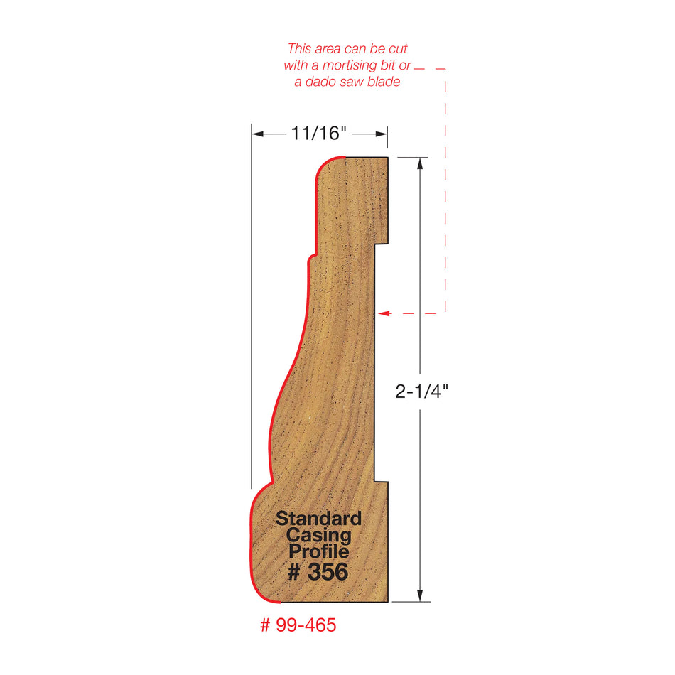 Freud, 99-465 Embout de boîtier (Profil #356) Tige 1/2'' 13371
