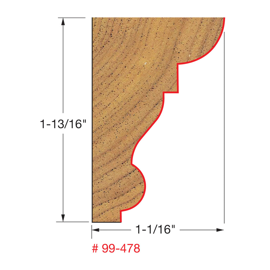 Freud, 99-478 Embout de cimaise (profil inférieur 300) tige 1/2'' 13296