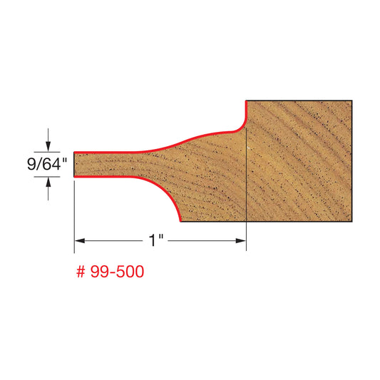 Freud, 99-500 Quadra-Cut Mini Raised Panel Router Bit (Ogee Profile) 1/2'' Shank