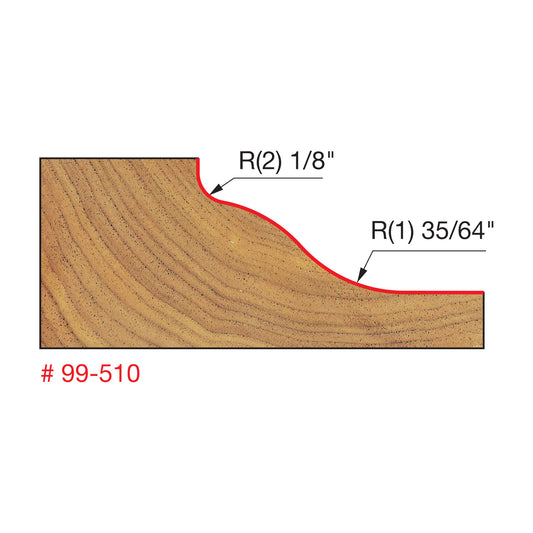 Freud, 99-510 Quadra-Cut Raised Panel Router Bit 1/2' Shank