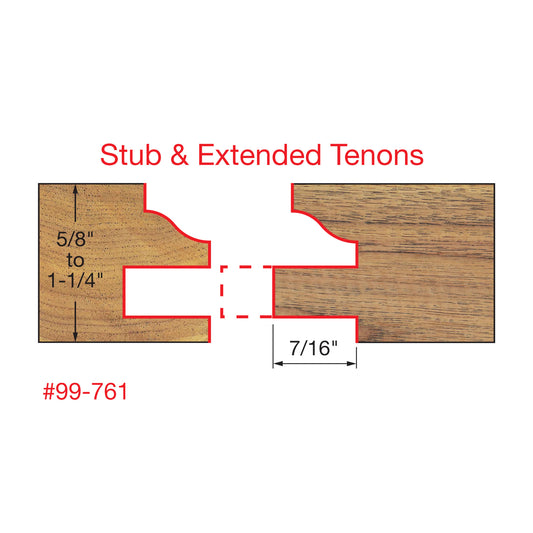Freud, 99-761 Premier Adjustable Rail & Stile Router Bit Set (Ogee Profile) 1/2'' Shank