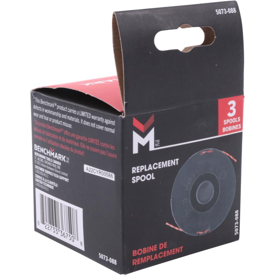 BENCHMARK .065" x 26' Replacement Trimmer Spool - 3 Pack 5073-088