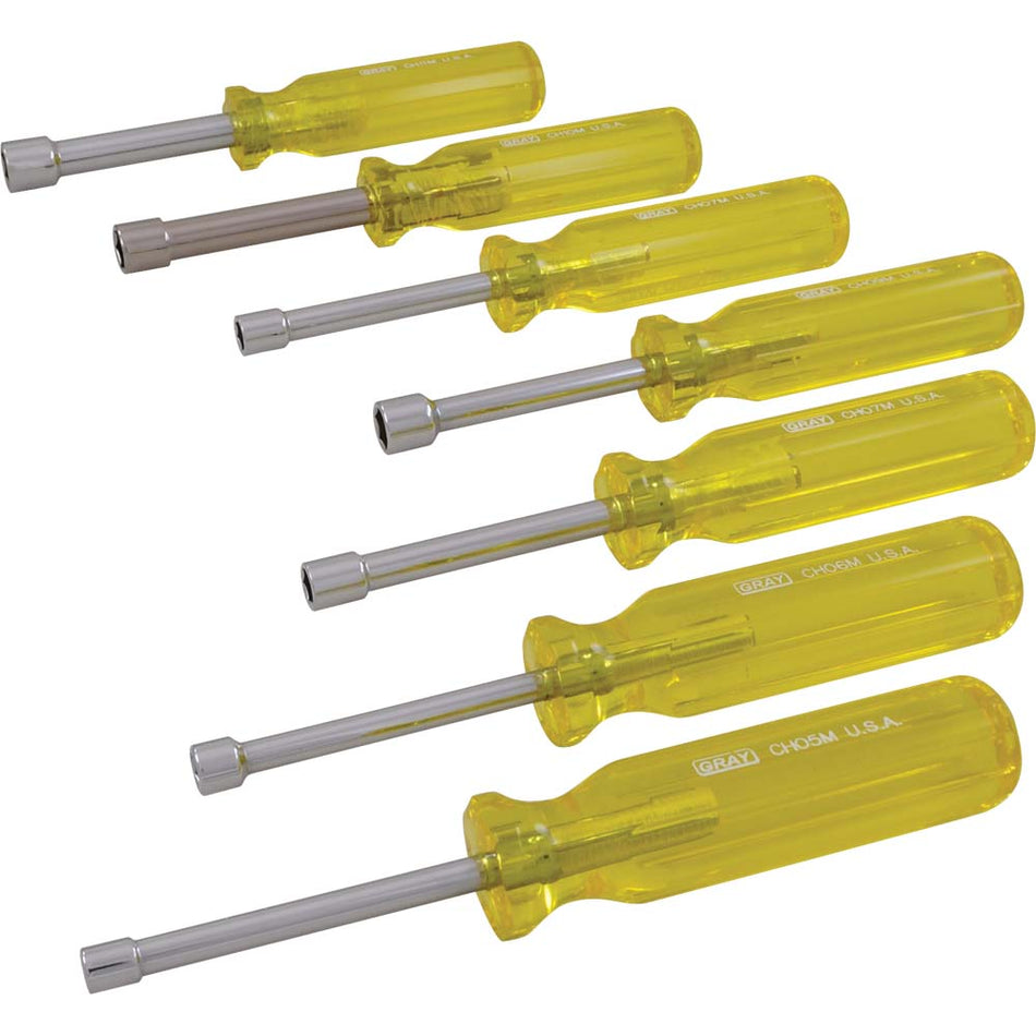 Gray Tools, CHS7MA, jeu de 7 tourne-écrous métriques