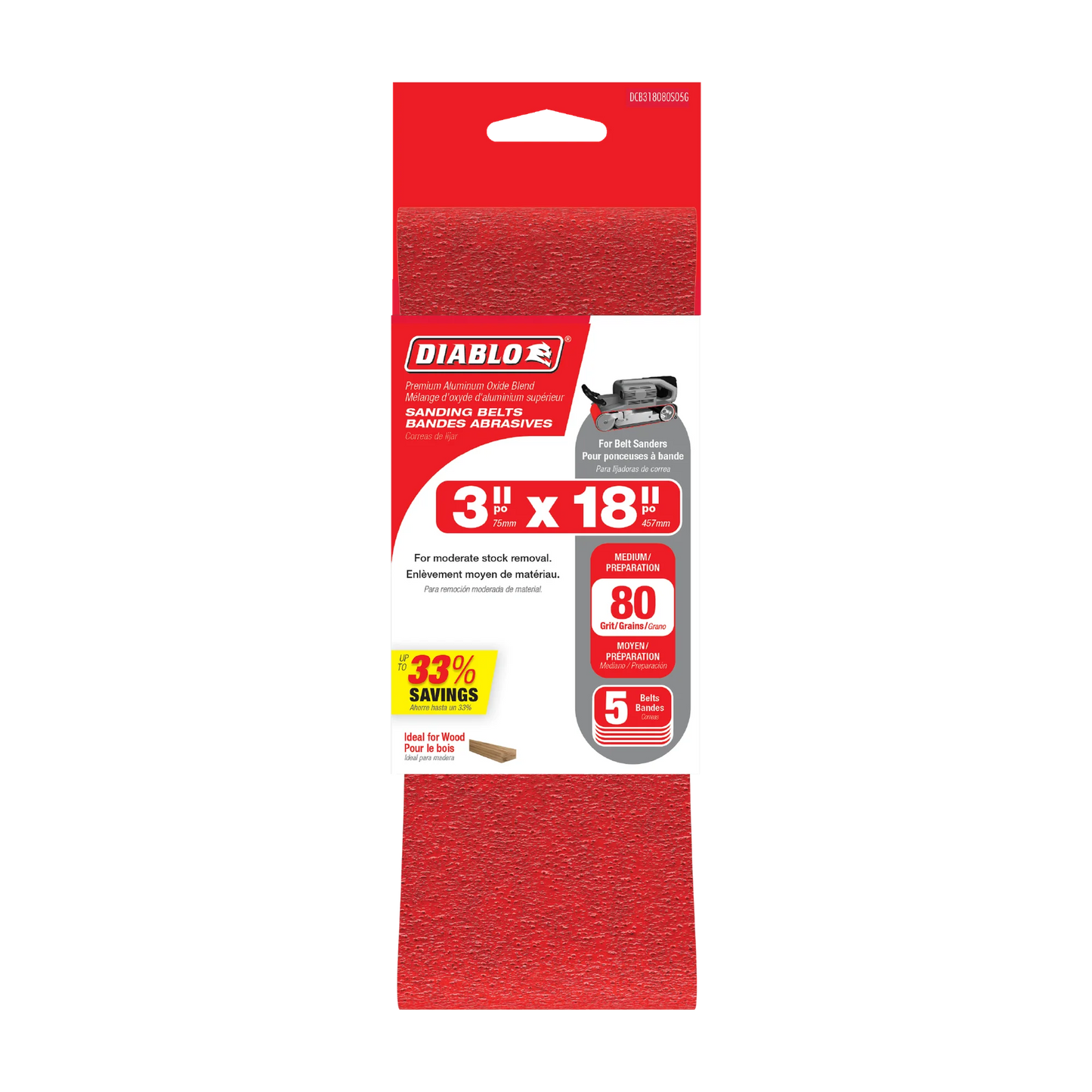 Diablo, 3''x18'' Sanding Belts - 2pk