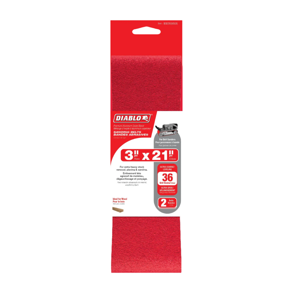 Diablo 3'' x 21'' Sanding Belts 5 Pack