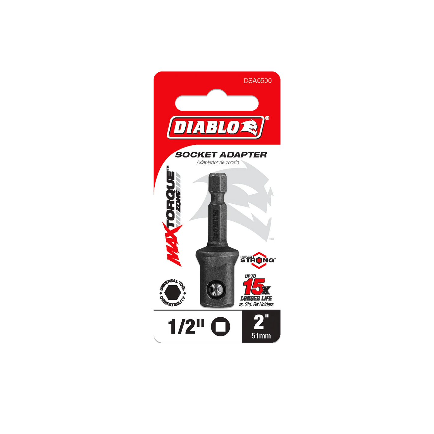 Diablo, adaptateurs à douille hexagonale de 1/4 po