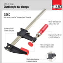 Bessey, GSCC3.518+2K  Clutch Style 18'' Bar Clamp