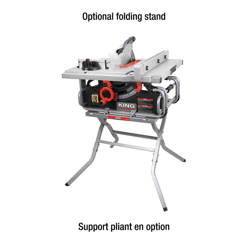 KING INDUSTRIAL King Canada 10-in Jobsite Saw with Folding Stand KC-5100NS