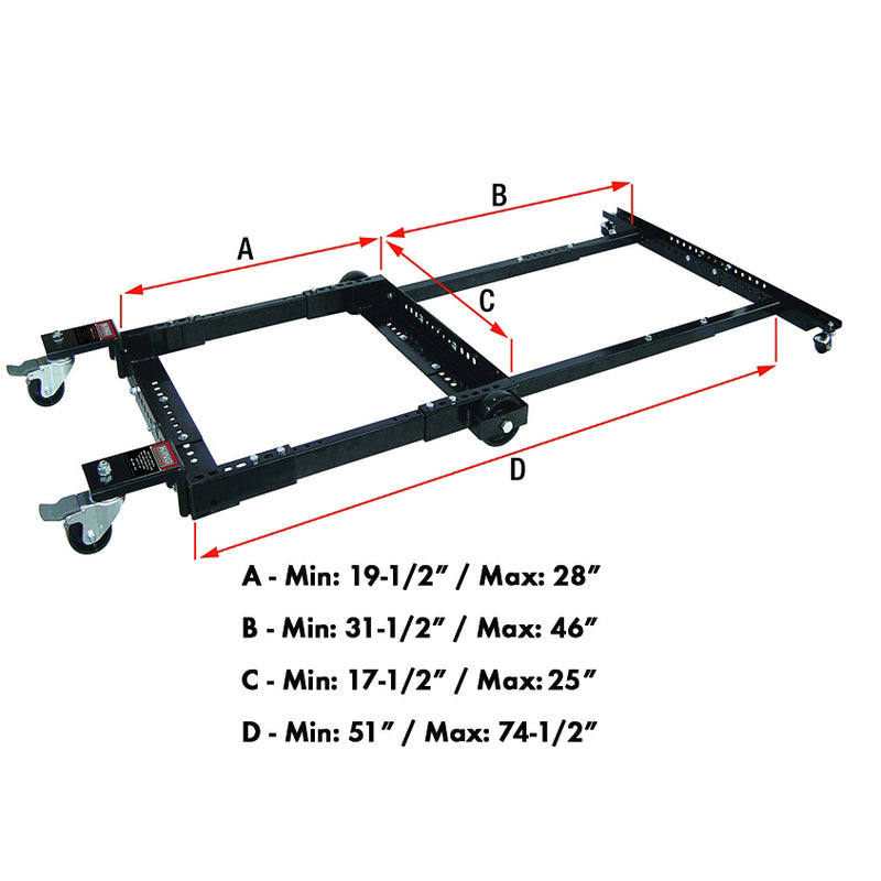 King, KMB-1390X Heavy Duty Universal Mobile Base for Table Saws