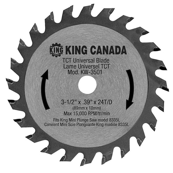 King, KW-3501 3-1/2" Replacement TCT Blade