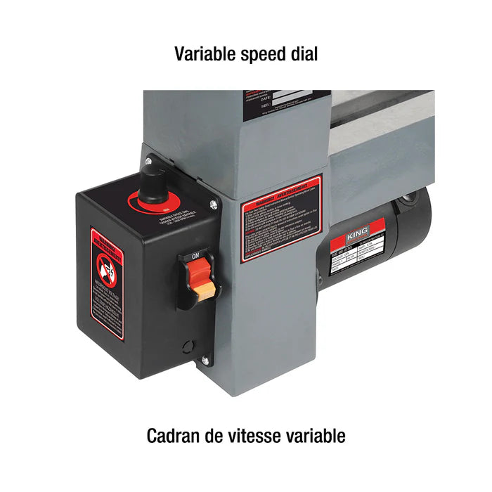 King Canada KWL-813VS - 8'' x 13'' Variable Speed Wood Lathe