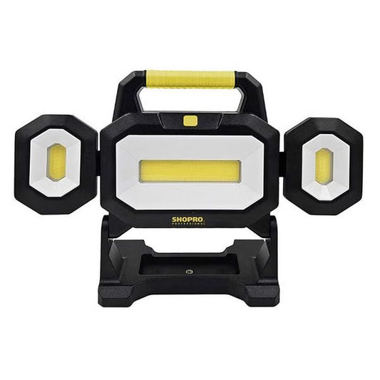 SHOPRO L002922 5000 Lumens Three Panel Cordless Portable Worklight