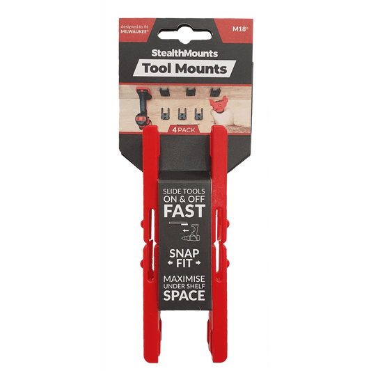 StealthMounts, TM-MW18-RED-4 Milwaukee M18 Red Tool Mounts 4 Pack