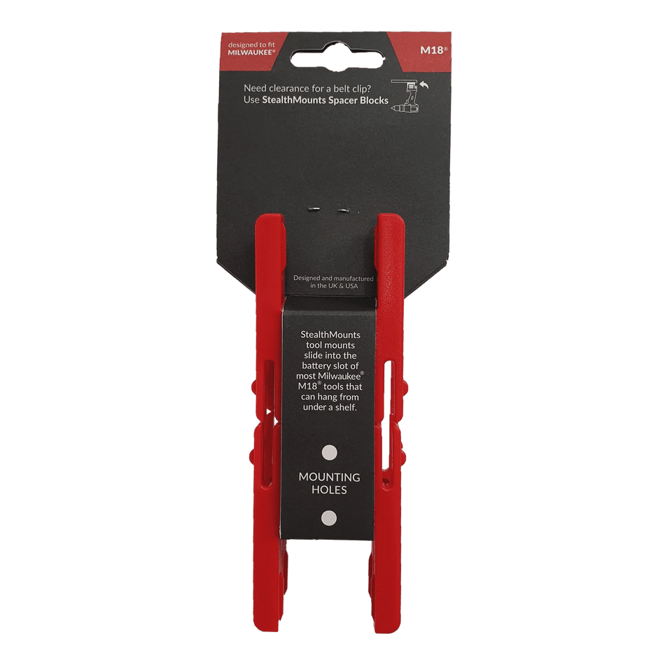 StealthMounts, TM-MW18-RED-4 Milwaukee M18 Red Tool Mounts 4 Pack