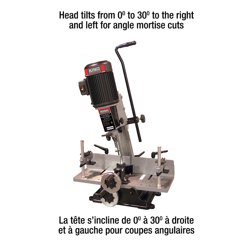 King, MA-1050ST 5/8'' Hollow Chisel Mortiser w/ Tilting Head