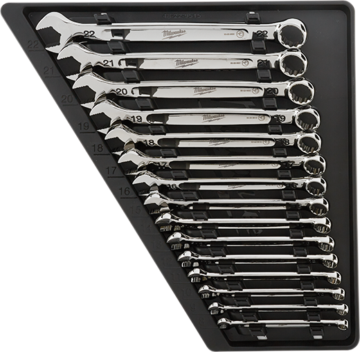 Milwaukee, 48-22-9515 15pc Combination Wrench Set - Metric