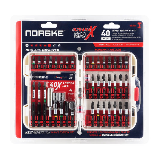 Norske Tools NIBPI708 40-Piece Impact Torsion Bit Set