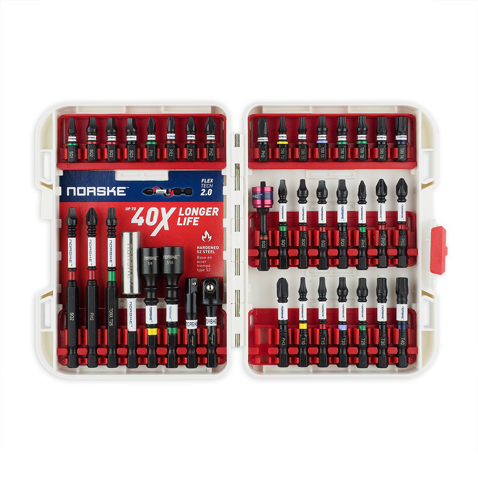 Norske Tools NIBPI708 Jeu d'embouts de torsion à impact 40 pièces