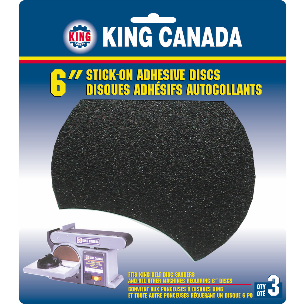 King, 6" Stick On Sanding Discs