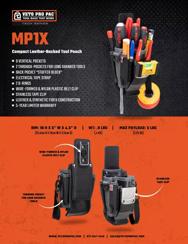 Veto Pro Pac, MP1X Tool Pouch – The Tool Store Canada Veto Pro Pac, MP1X Tool Pouch – The Tool Store Canada
