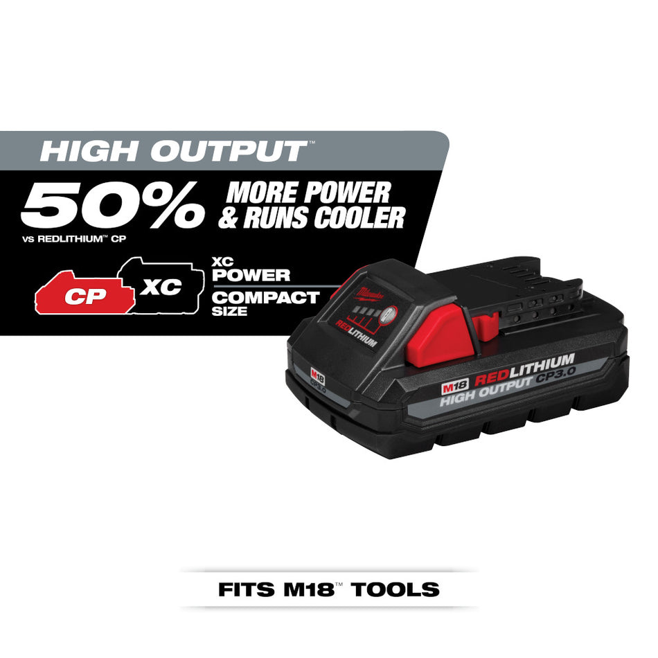 Milwaukee, 48-11-1837 M18 REDLITHIUM HIGH OUTPUT CP3.0 Battery - 2 Pack