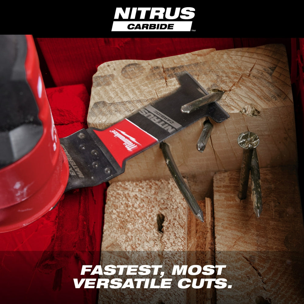 Milwaukee, 49-25-1571 NITRUS CARBIDE Extreme Materials Universal Fit OPEN-LOK Multi-Tool Blade 1PK