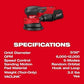 Milwaukee, 2837-20 M18­ FUEL™ 5" Random Orbital Sander