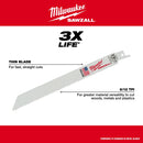 Milwaukee, 48-00-5093 8 in. 8/12 TPI SAWZALL Blades (5 pk)
