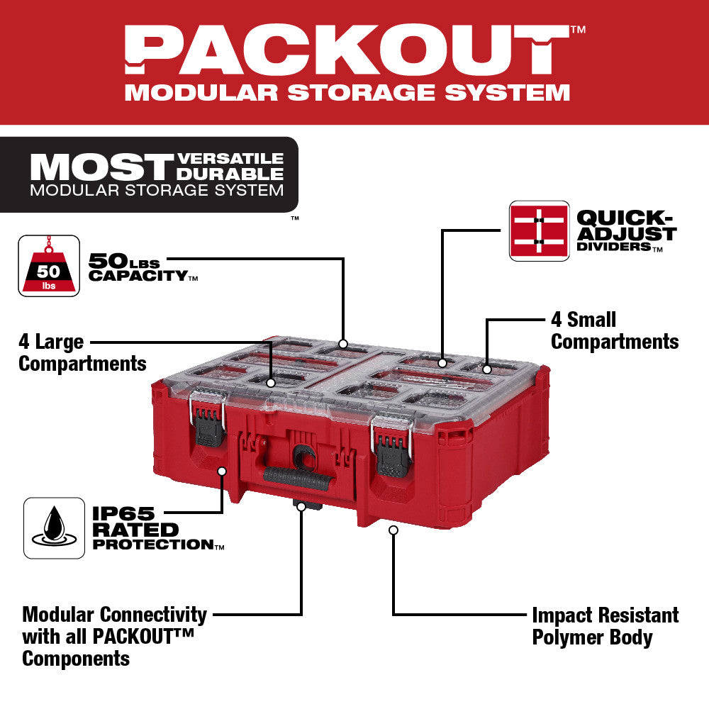 Milwaukee, 48-22-8432 PACKOUT Organisateur profond