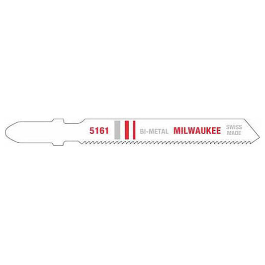 Milwaukee, 48-42-5161 Lames de scie sauteuse bimétallique de 3 po, 24 TPI - paquet de 5
