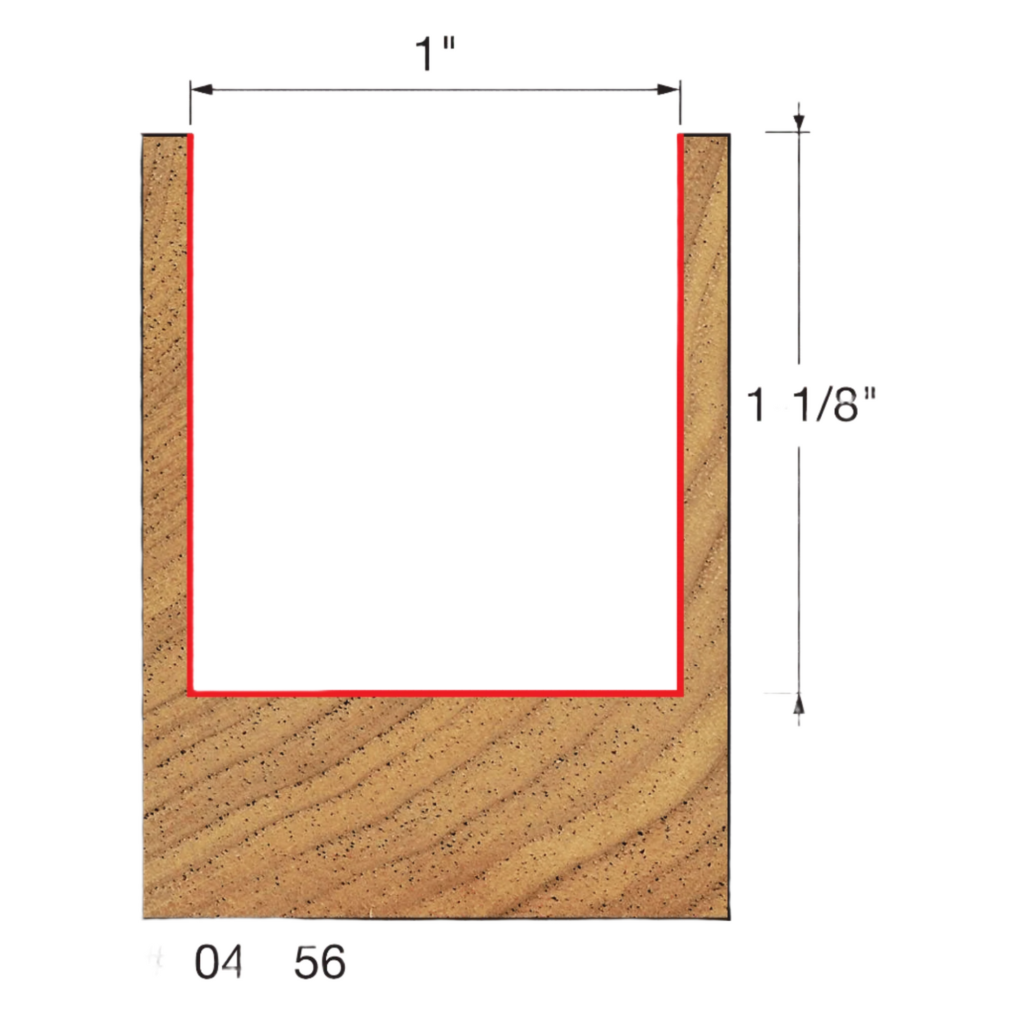 Freud, 04-156 1'' Double Flute Straight Router Bit 1/4'' Shank