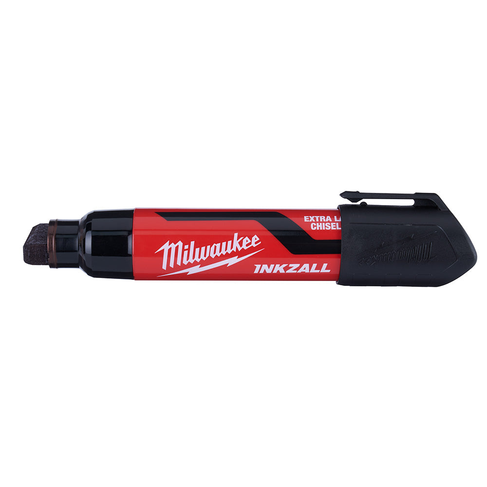 Milwaukee, 48-22-3260 INKZALL (12) Extra Large Chisel Tip Black Marker