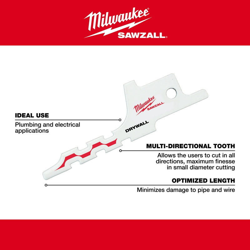 Milwaukee, 48-00-1640 Drywall Access SAWZALL Blade