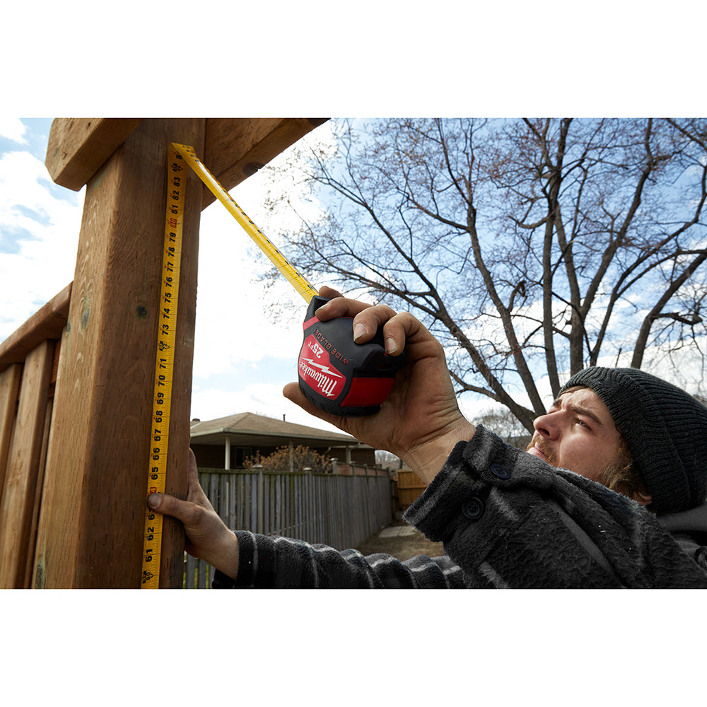 Milwaukee, 48-22-0225 25Ft Wide Blade Tape Measure