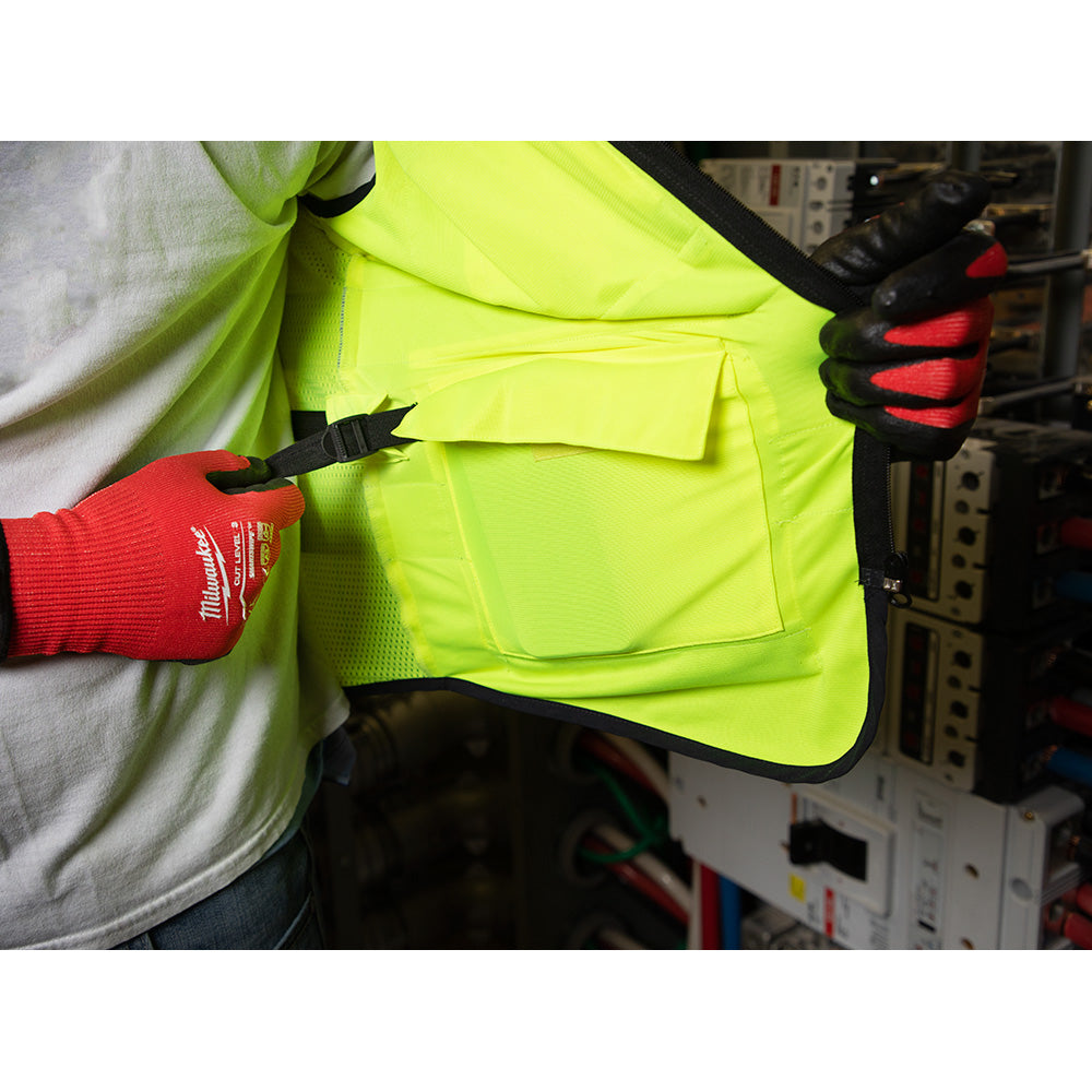 Milwaukee, 48-73-5083 High Visibility Yellow Performance Safety Vest - XXL/XXXL (CSA)