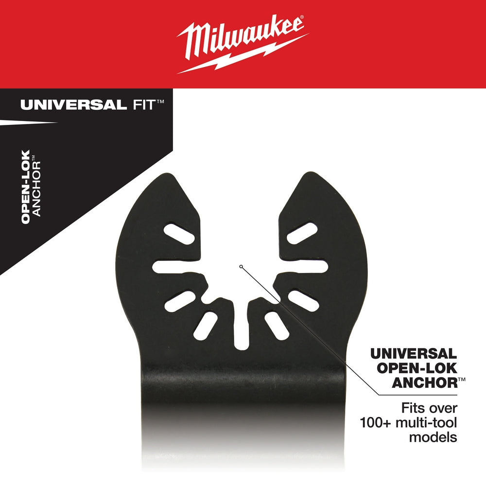Milwaukee, 49-10-9004 Pack varié de lames multi-outils pour la coupe du bois OPEN-LOK - 3 pièces