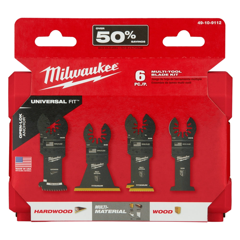 Milwaukee, 49-10-9112 OPEN-LOK™ Multi-Tool Blade Variety Kit (6 pc)