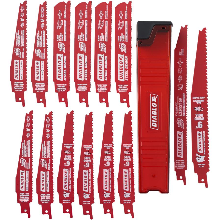 DIABLO 14 Piece Multi Purpose Reciprocating Blade Set DS0014SC