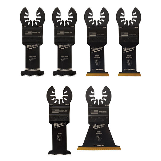 Milwaukee, 49-10-9112 OPEN-LOK™ Multi-Tool Blade Variety Kit (6 pc)