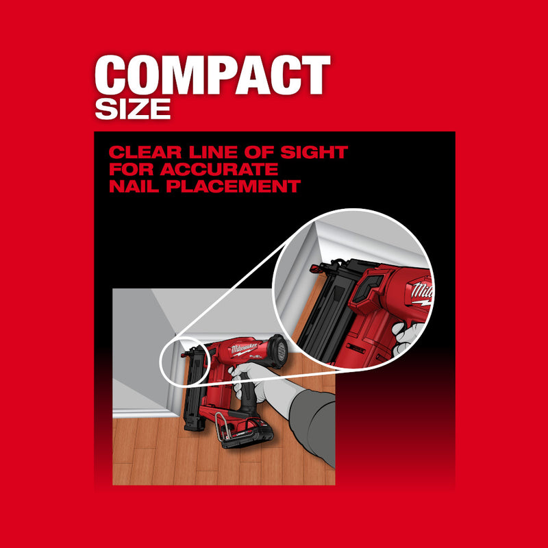 Milwaukee 18ga deals finish nailer