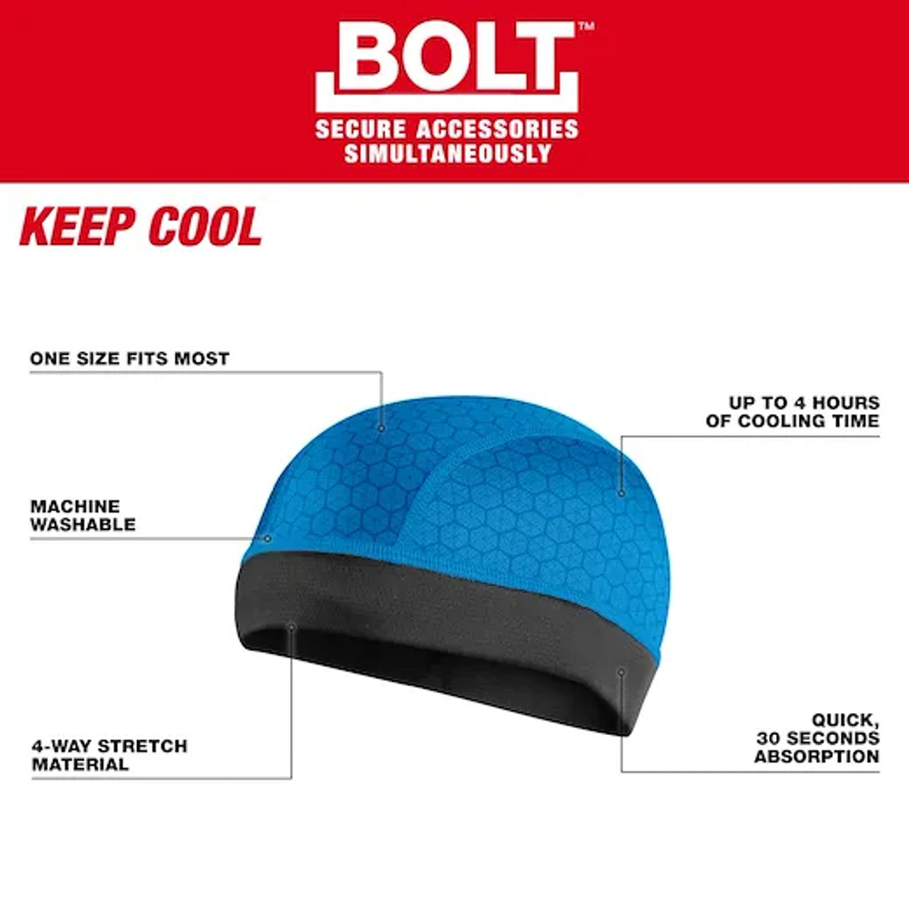 Milwaukee, 48-73-4545 BOLT™ Cooling Skull Cap