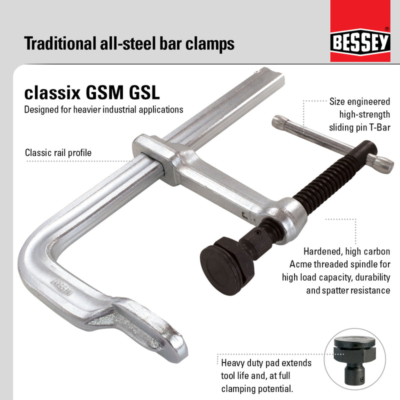 Bessey, GSM40 classiX Heavy Duty Welding Clamp